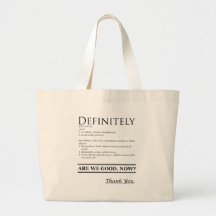 Definitely Canvas Bag