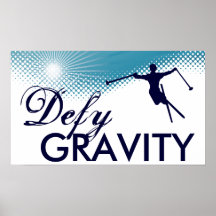 defy gravity skiing print
