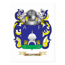 Delaforce Coat of Arms Postcard