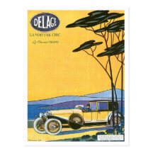 Delage ~ Vintage Automobile Advertisement Post Card