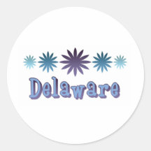 Delaware Round Sticker
