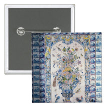 Delft tile panel from the bathroom buttons