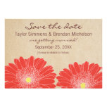 Delicate Daisies Save the Date Invite, Red