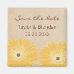 Delicate Daisies Save the Date Magnet, Yellow