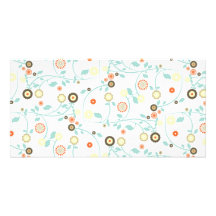 Delicate floral design photo card template