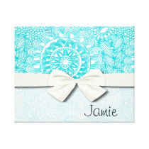 delicate floral lattice pattern canvas prints