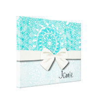 delicate floral lattice pattern canvas prints