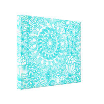 delicate floral lattice pattern canvas prints