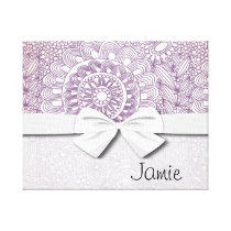 delicate floral lattice pattern II canvas prints