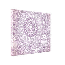 delicate floral lattice pattern II canvas prints