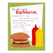 Delicious Hamburger Custom Invites