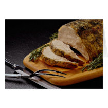 Delicious Sliced pork roast Cards