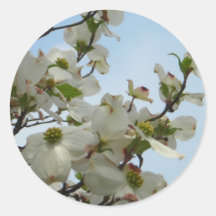 Delightful Dogwoods Round Sticker
