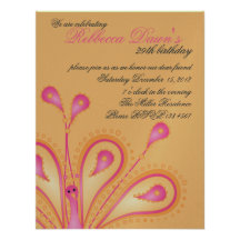 Delightfully Feathered! Custom Invitation