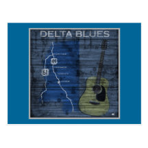 Delta Blues Grunge Blues Highway Post Cards