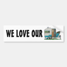 Deluxe Camper Trailer Bumper Stickers