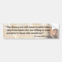 Democracy wil cease to exist bumper stickers