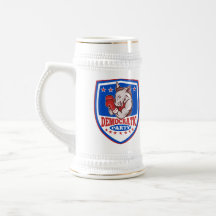 Democrat Donkey Mascot Boxer Shield Mugs