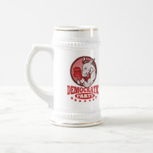 Democrat Donkey Mascot Boxing Coffee Mugs
