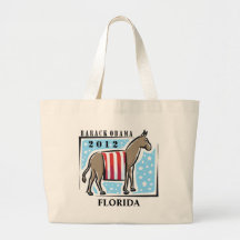 DEMOCRAT DONKEY PRO-OBAMA CANVAS BAGS