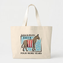 DEMOCRAT DONKEY PRO-OBAMA CANVAS BAGS