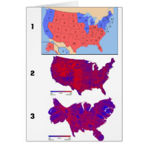 Democratic Vote Maps Card