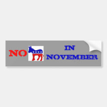 democratlogo, NO, IN, NOVEMBER Bumper Stickers