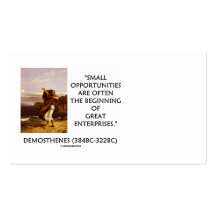 Demosthenes Small Opportunities Beginning Great Business Card Template