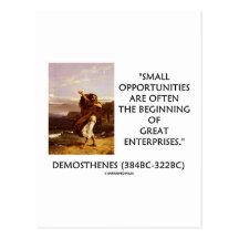 Demosthenes Small Opportunities Great Enterprises Post Cards