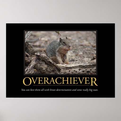 Demotivational Poster: Overachiever