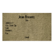 Denim (sepia) business card template