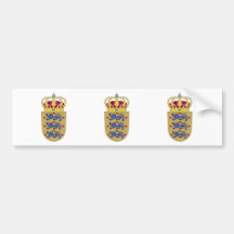 Denmark- Coat of Arms Bumper Sticker