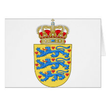 Denmark Coat of arms DK Greeting Cards