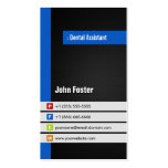 Dental Assistant - Modern Stylish Blue Business Cards