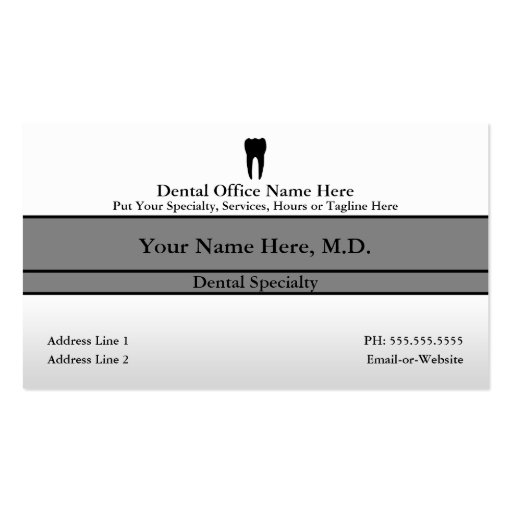 dental office business cards