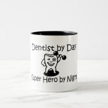 Dentist By Day Suup Hero By Night Coffee Mugs