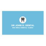 Dentist, dental blue business card with tooth logo