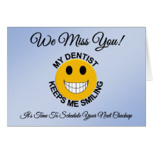 Dentist / Dental Patient Checkup Reminder Greeting Card