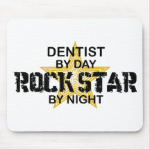 Dentist Rock Star by Night Mousemat