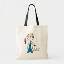 Dentist Stick Figure Tote Bag