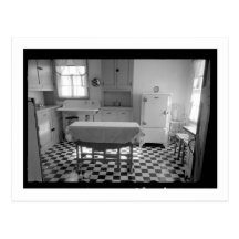 Depression-Era Farm Kitchen Postcard