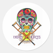 Derby Hurts Round Sticker