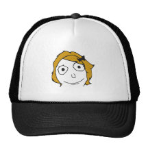 Derpina Blonde Yellow Hair Rage Face Meme Trucker Hat