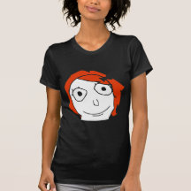Derpina Red Hair Rage Face Meme Tee Shirt