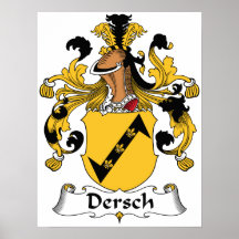 Dersch Family Crest Poster