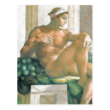 Description fresco painted by Michelangelo and his Post Cards