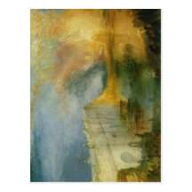 Description J. M. W. Turner - The Burning of the H Postcards