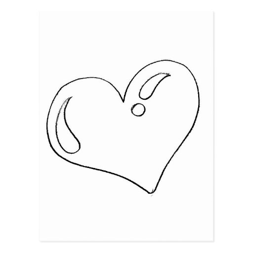 Desenho de coraç u00e3o para imprimir e pintar postcard Zazzle Aparador Colonial Branco ~ Desenho de coraç u00e3o para imprimir e pintar postcard Zazzle