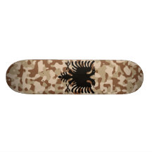 Desert Camo with Albanian Eagle Custom Skateboard