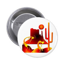 Desert Kokopelli Buttons